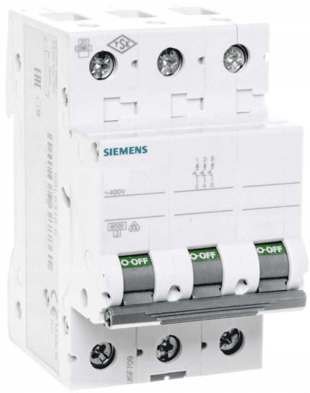 Circuit breaker - SIEMENS - overcurrent - B20 - 3 phase