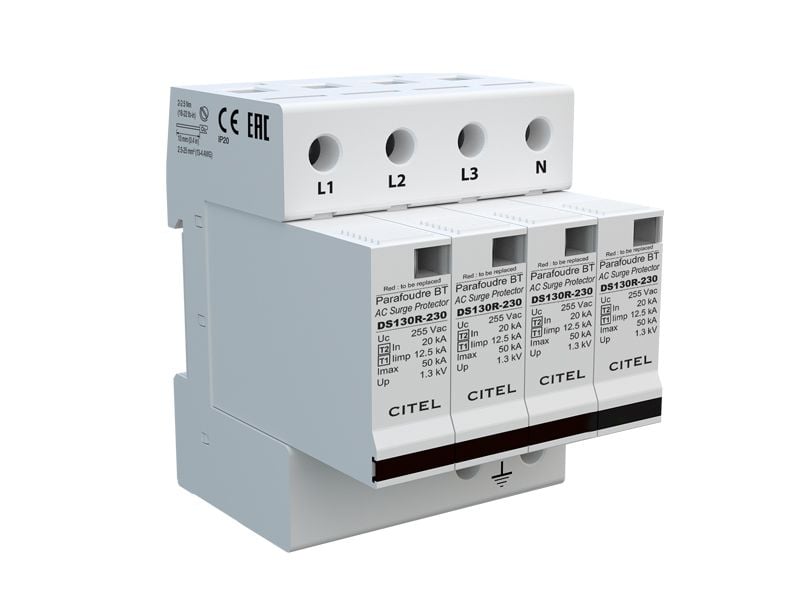 Surge arrester - CITEL - AC 3 phase T1+T2 - 571504 / 571514 DS134RS-230