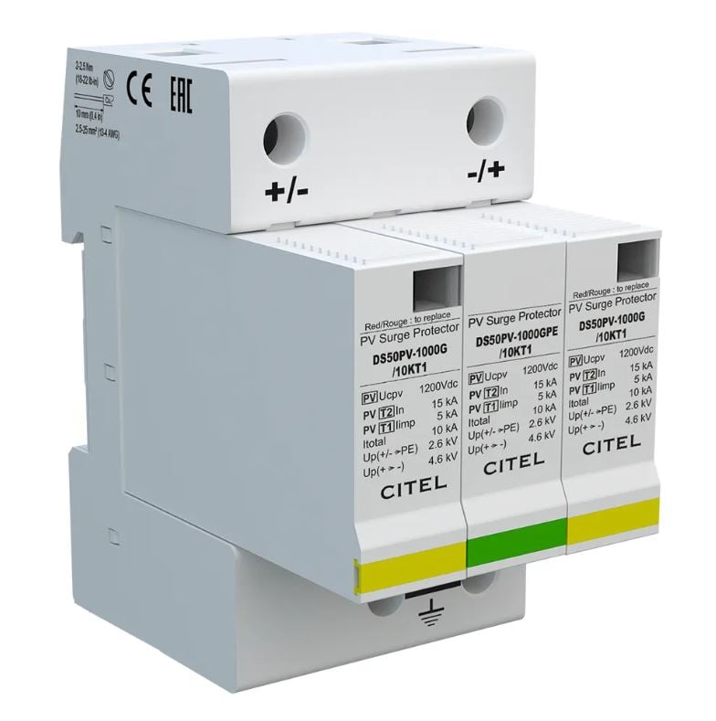 Surge arrester - CITEL - DC T1+T2 - 482393 DS50PVS-1000-G-12KT1