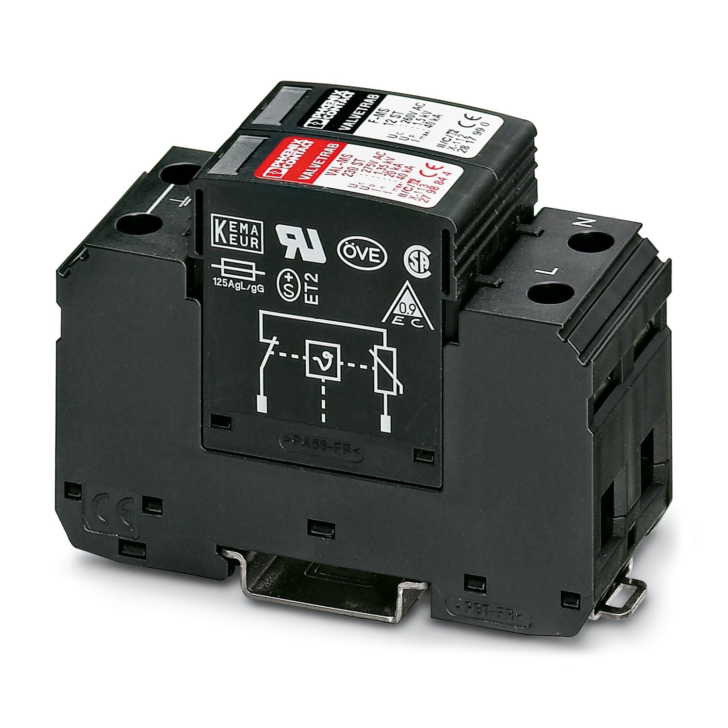 Surge protector - PHOENIX - DC single-phase - VAL-MS 230/1+1