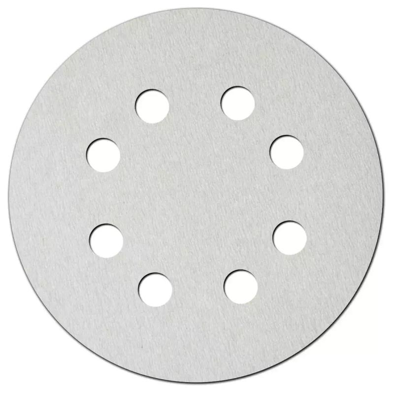 Brúsne kruhy biele 180 mm, zrnitosť 180, suchý zips,5 ks