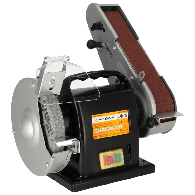 Brúska stolová tanierová a pásová 200W, 150x20x12,7mm, páska 50x686mm, elektromagneticky bezpečnostn 4