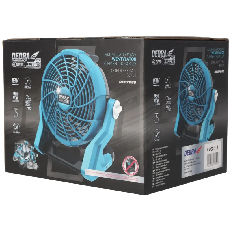 Ventilátor 7" 18V 5