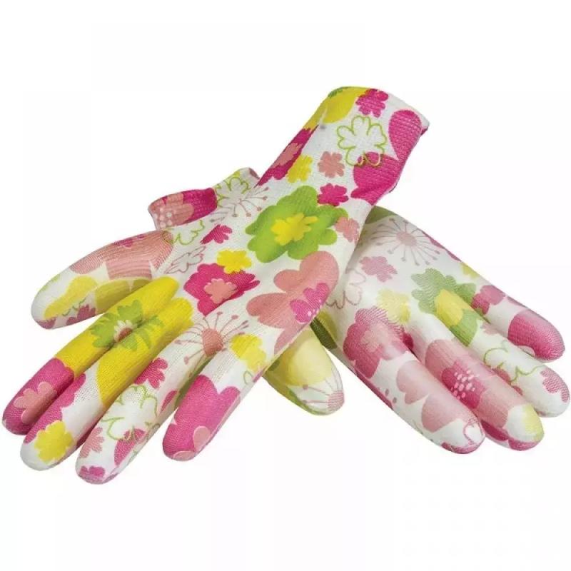 Ochranné rukavice PU, dámske, mix farieb, vel',8