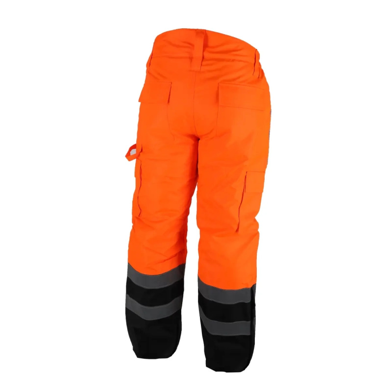 Zateplené reflexné nohavice veľkosť M, oranžové 1