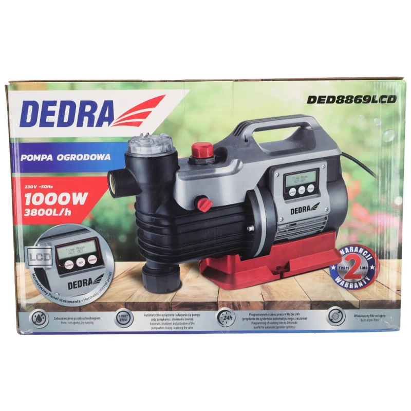 Záhradné čerpadlo 1000W, LCD 6