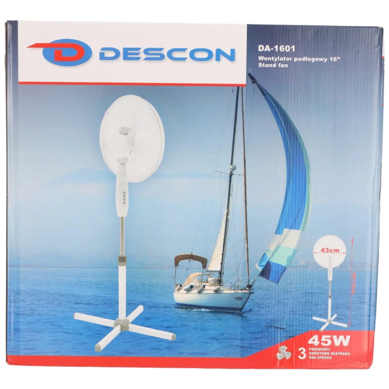 Ventilátor stojanový 16", 45W 6