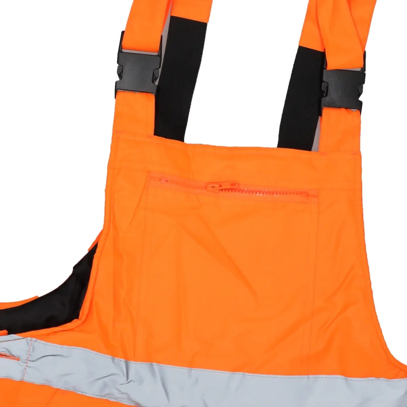 Zateplené reflexné montérky veľkosť S,oranžové 2