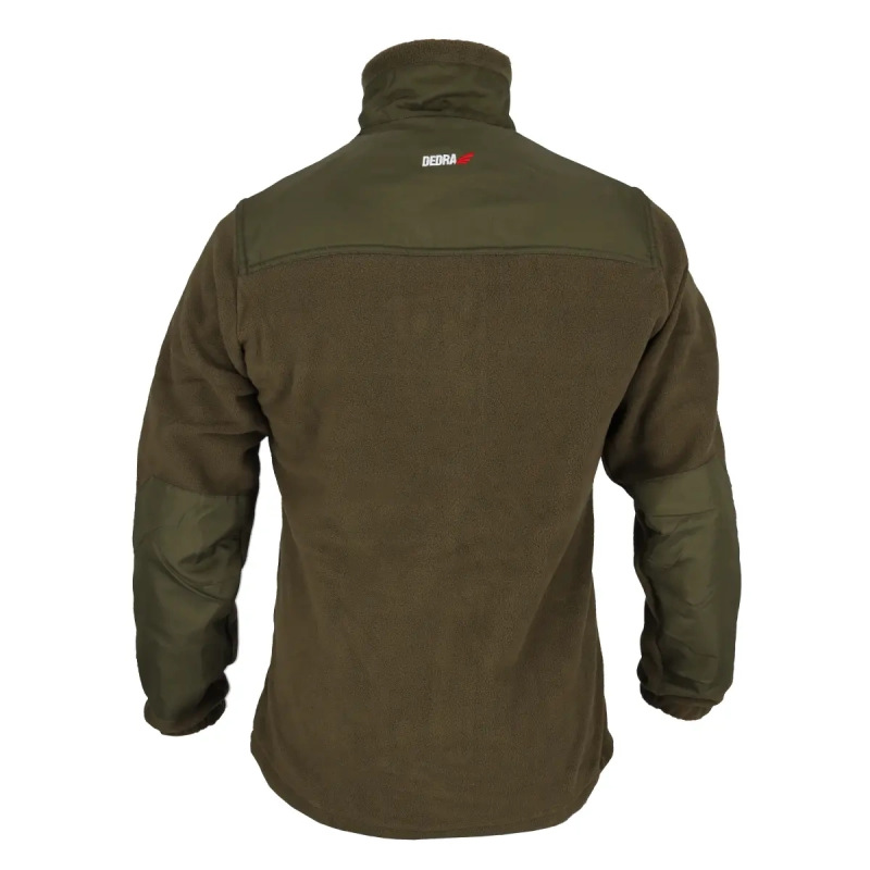 Flísová mikina s nášivkami,280g/m2, veľ.XXXL,vojenská zelená 3