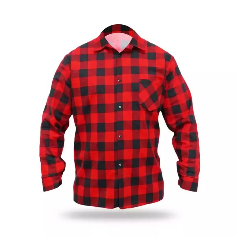 Flanelová košeľa červená, veľkosť S, 100% bavlna
