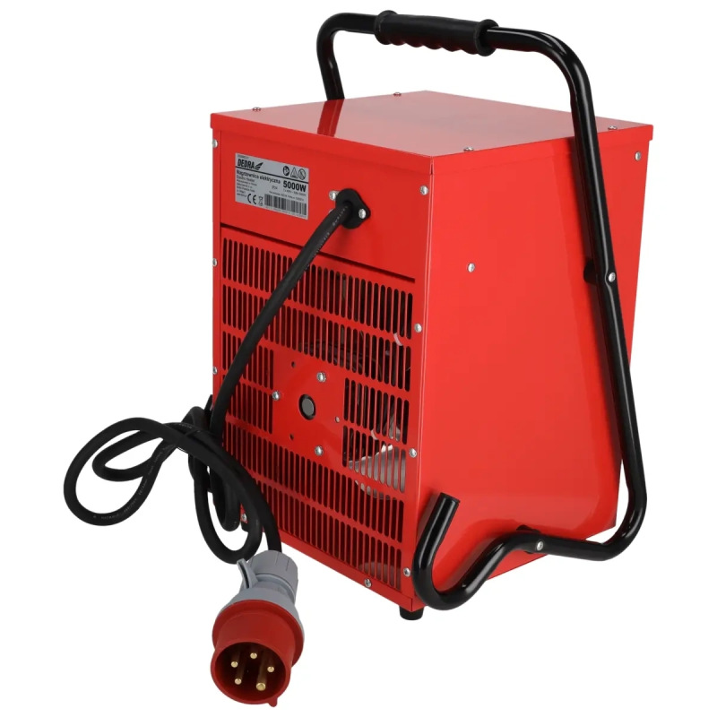 Elektricky ohrievač vzduchu 2500/5000W, 400 V, termostat, funkcia ventilátora 6