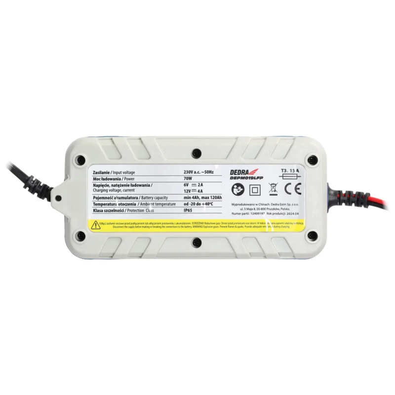 Mikroprocesorový usmerňovač 4A, 6V/12V, 4-120Ah, LCD LFP 3