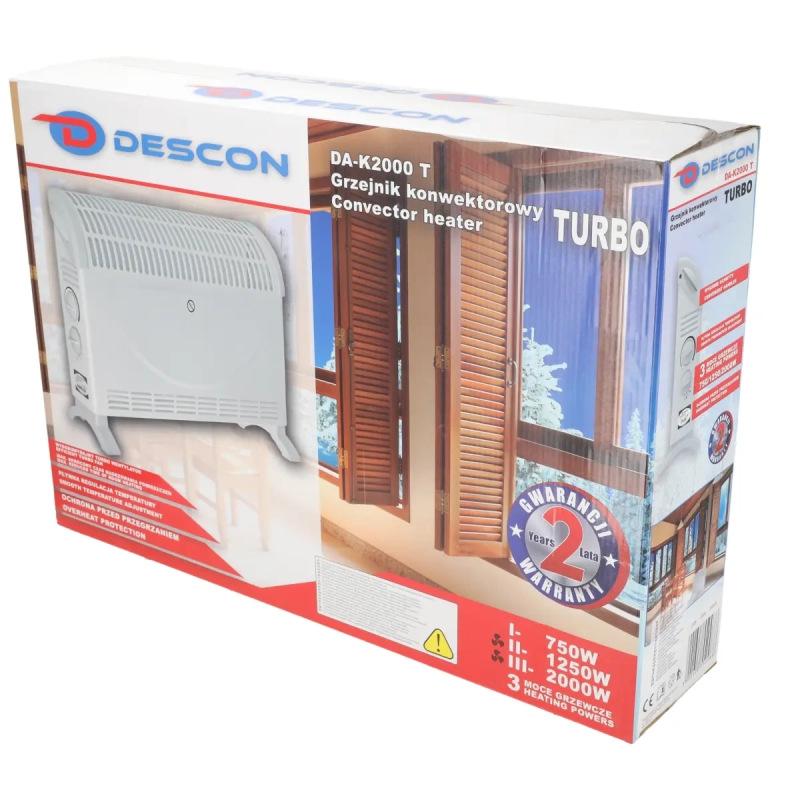 Konvektorový ohrievač 2000W Turbo 4