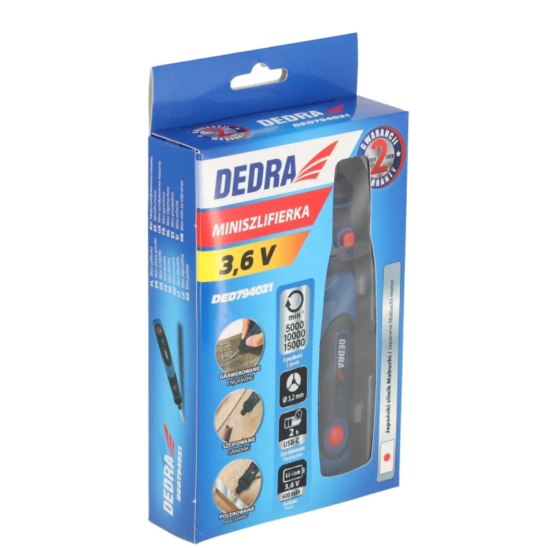 Minibrúska 3,6 V, bezdrôtová USB 4