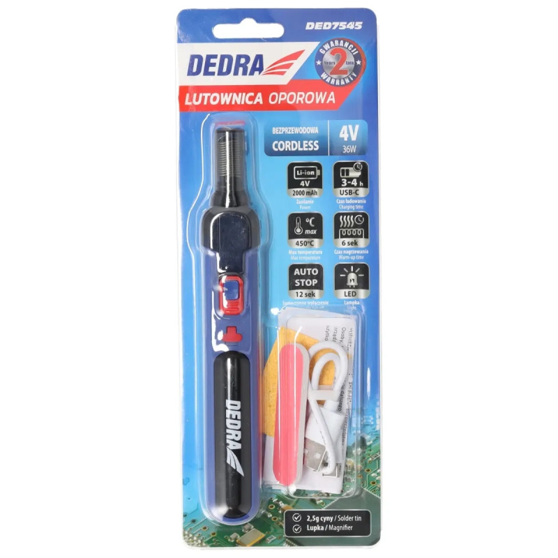 Odporová spájkovačka 4V 2,0Ah, bezdrôtová (USB) 4