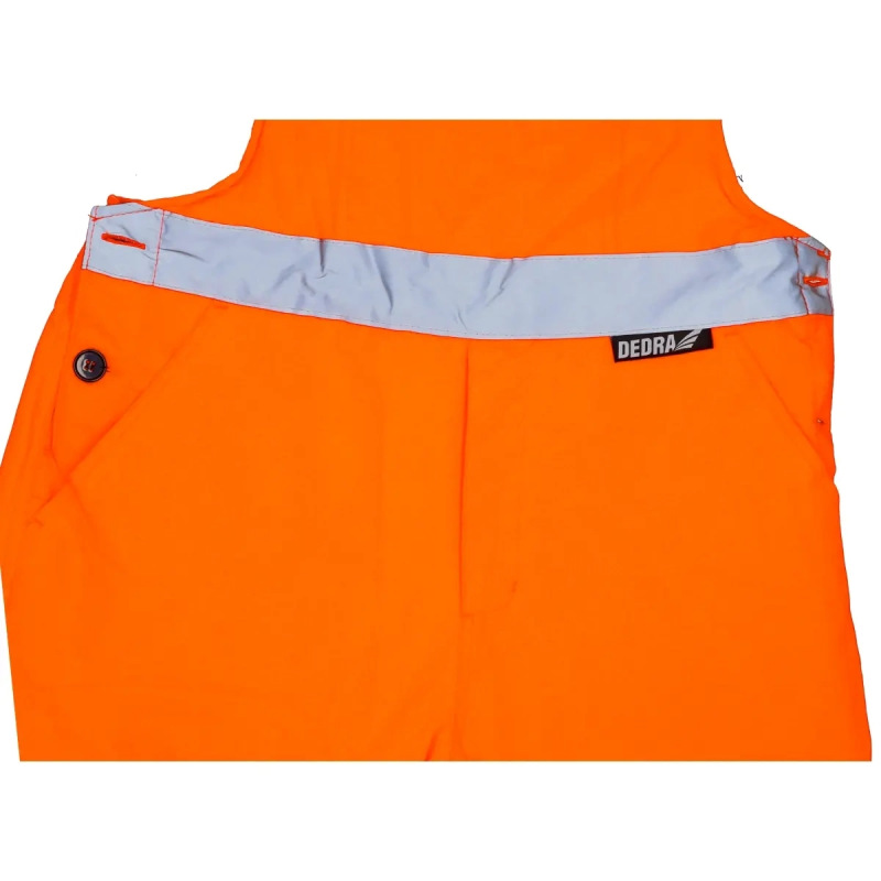 Zateplené reflexné montérky veľkosť M,oranžové 4