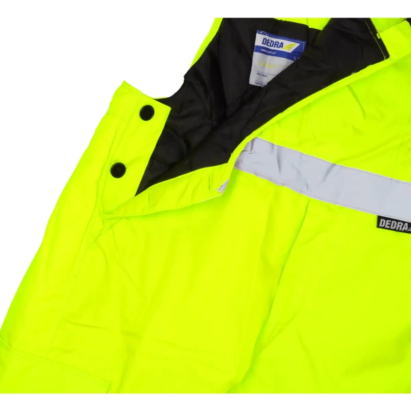 Zateplené reflexné montérky, veľkosť S,žlté 5