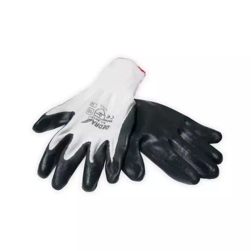 Ochranné rukavice potiahnuté nitrilom (12 ks)