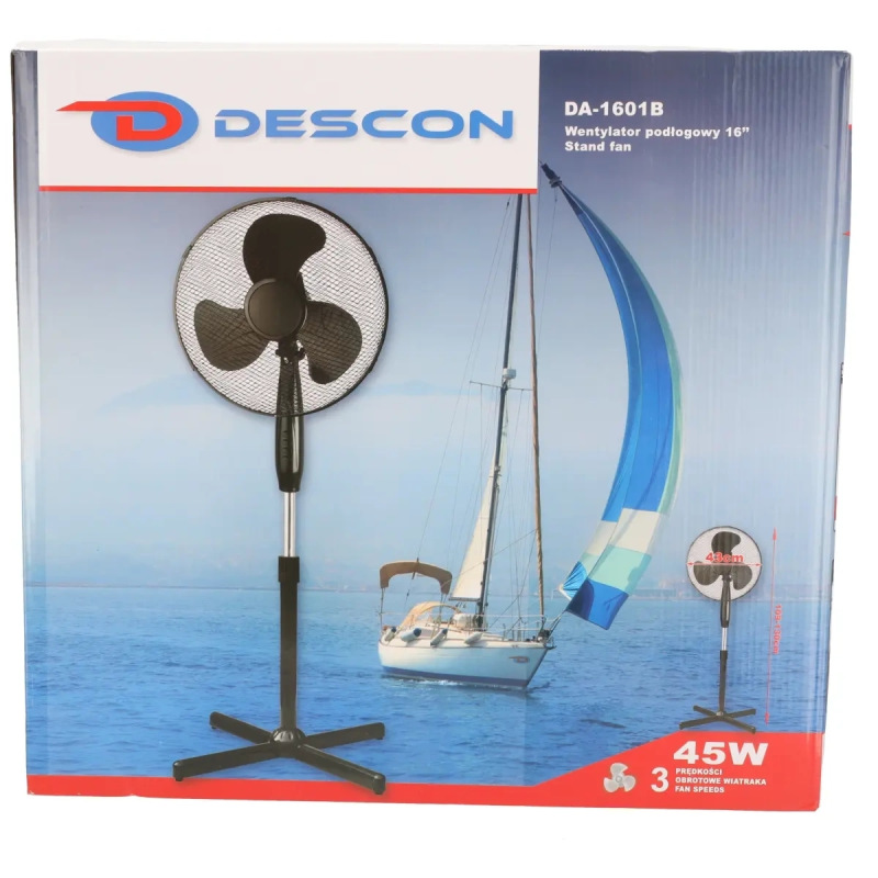 Ventilátor stojanový 16", 45W 6