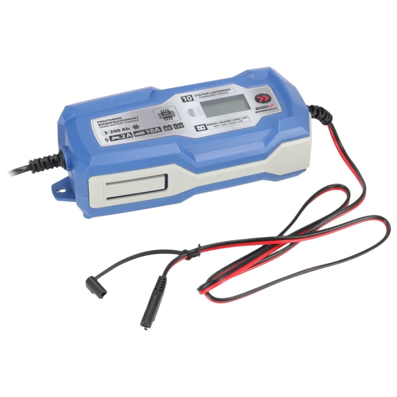 Mikroprocesorový usmerňovač 10A, 6V/12V, 3-200Ah, LCD LFP 4