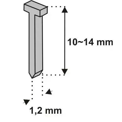Klince do sponkovačky 14mmdlhé, hrubé 1,2mm 1000 ks 1