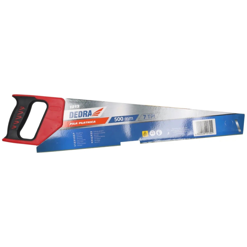 Pílka ručná trojuholníková 500mm, rúčka gumená, zuby kalen 3