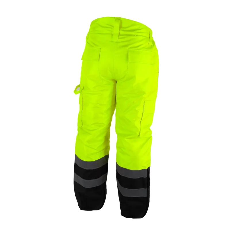 Zateplené reflexné nohavice veľkosť XL, žlté 1