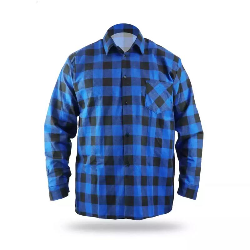 Flanelová košeľa modrá, veľkosť XXXL, 100% bavlna