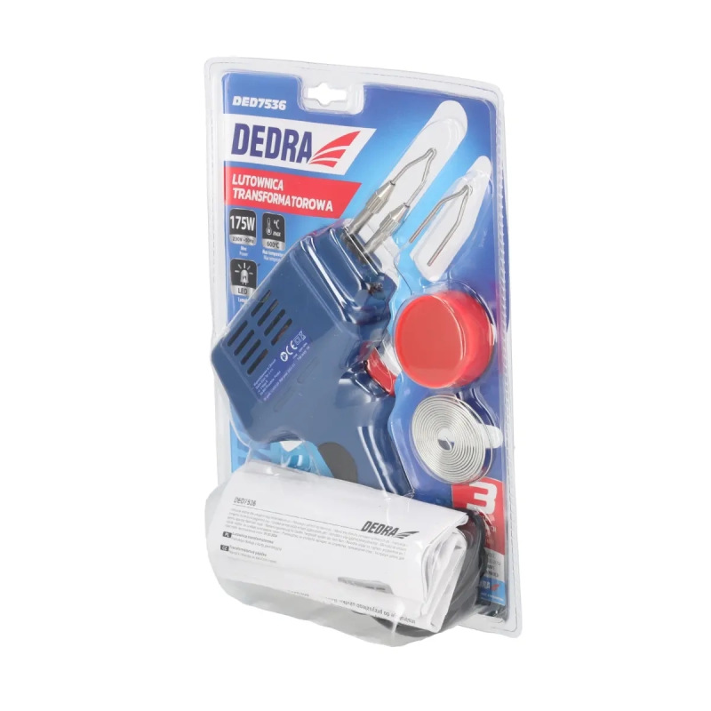 Spájkovačka 175W s lampou LED a príslušenstvom 2