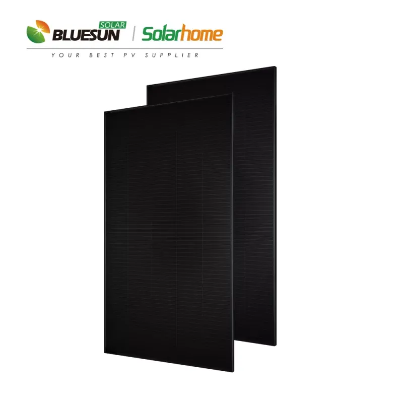 Fotovoltaický panel, Bluesun QUAD čierny mono šindľový 440Wp solárny panel, celo čierny