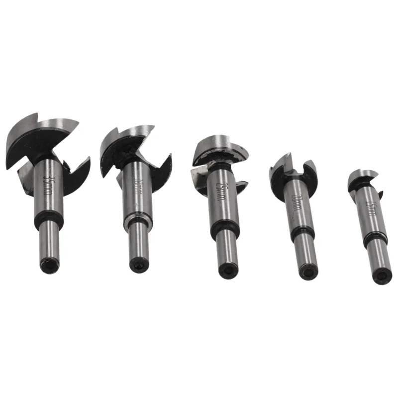 Sada-vrtáky výstružné do dreva 5 ks, priemer 15,20,25,30,35mm,stopka priemer 8mm 2