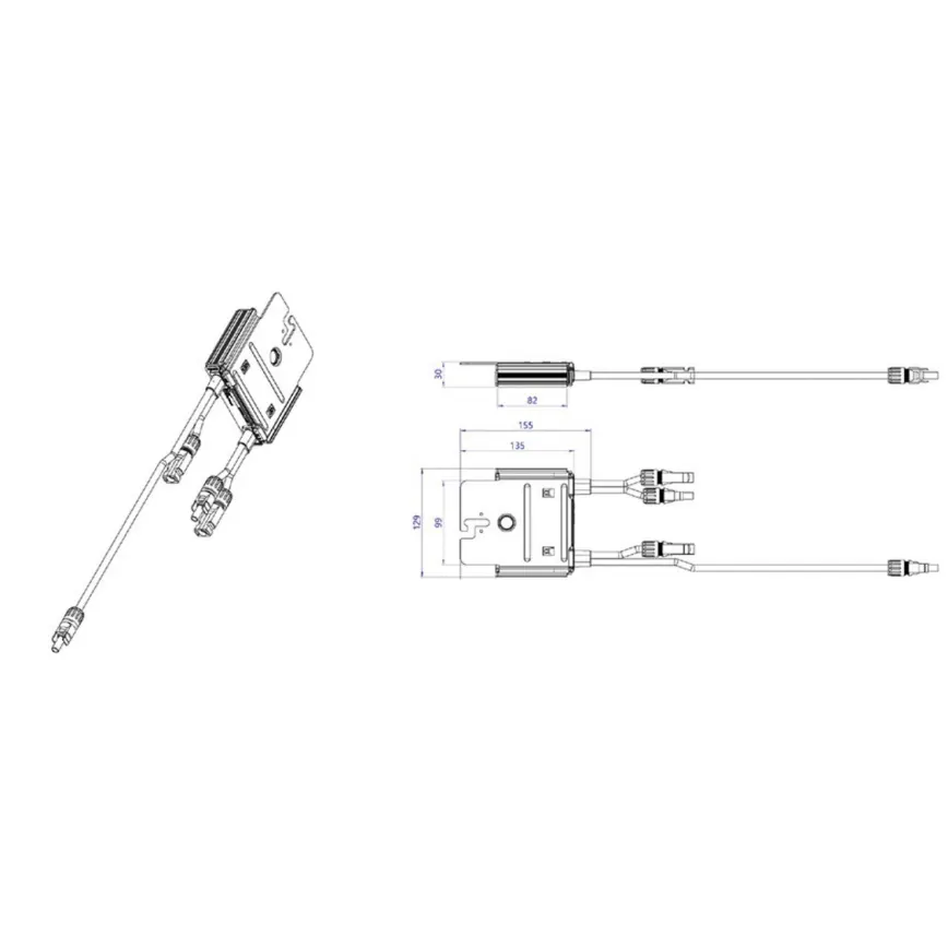 Optimizer - SOLAREDGE - S500B - 1GM4MBM - long kábel – 3