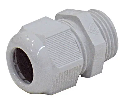 Káblová vývodka PG9 s maticou (4-8mm), IP68, plast, svetlosivá – 2